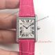 New 2018 Tank Louis Cartier White Roman Dial Diamond Bezel Pink Leather Bracelet Copy Watch (1)_th.jpg